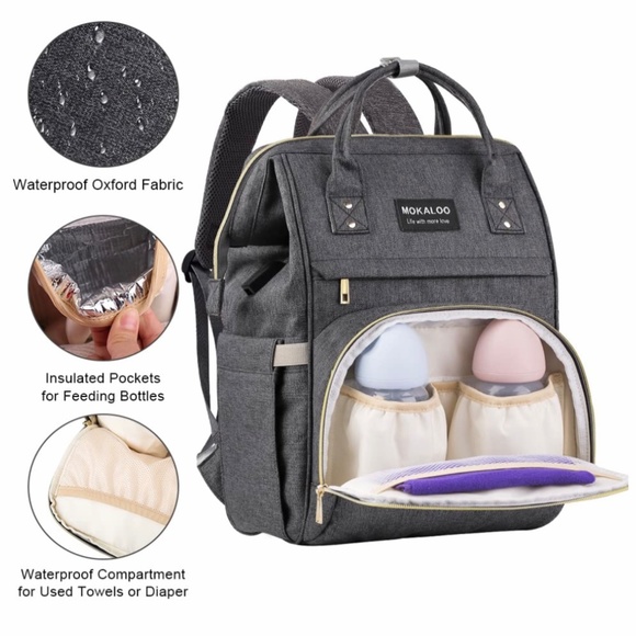 Mokaloo Diaper/backpack with charger Bags Nwot Mokaloo Diaper Backpack With Charging Port